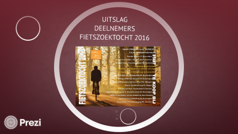 Fietszoektocht 2015 - De rangschikking