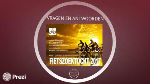 Fietszoektocht 2017 - Vragen en antwoorden
